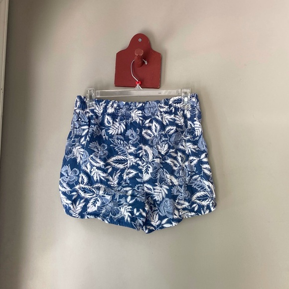 American Eagle Blue & White Floral Drawstring Shorts M - Picture 5 of 6